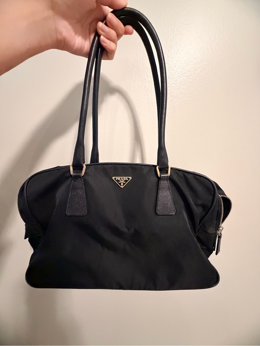 Prada Tessuto Bauletto Black Nylon and Leather Mini Tote Bag - Crossbod - Picture 9 of 9